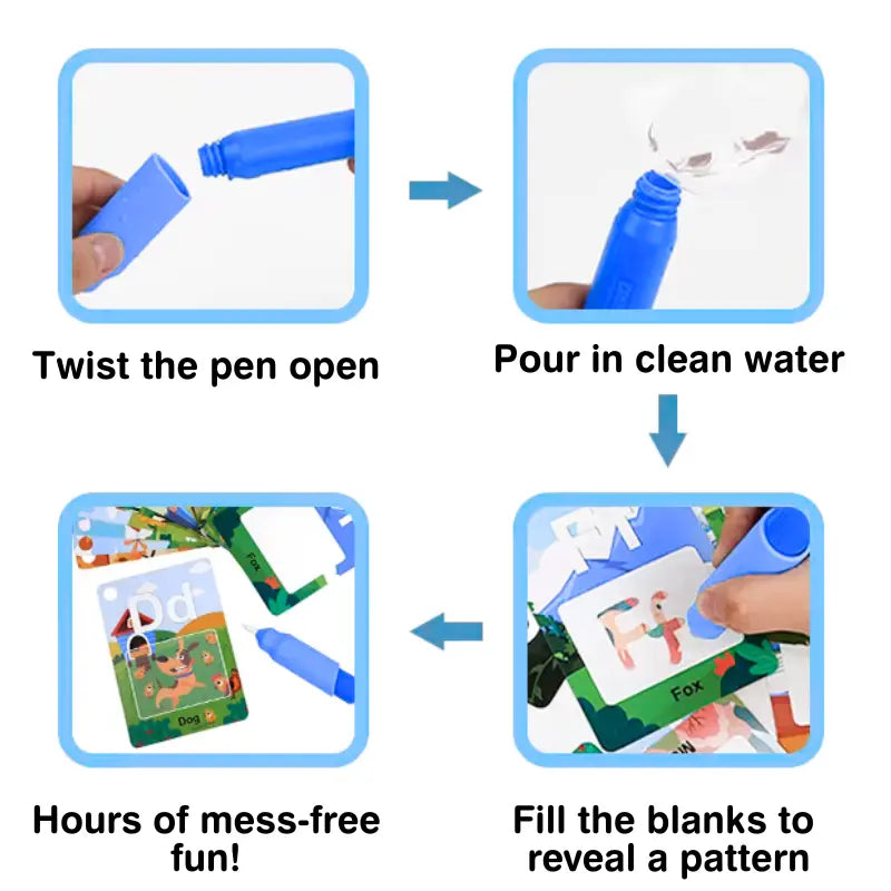 Mess-Free Water-Reveal Activity Pad