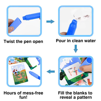 Mess-Free Water-Reveal Activity Pad